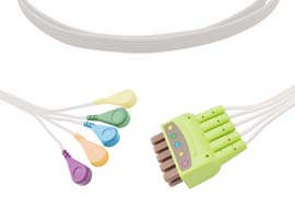 A0002D05-006 GE Healthcare Compatible 5 Lead wire, Compatible GE Healthcare Multi-Link® to Sna