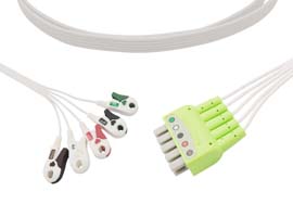 A0002D05 GE Healthcare Compatible 5 Lead wire, Compatible GE Healthcare Multi-Link® to Clip, A