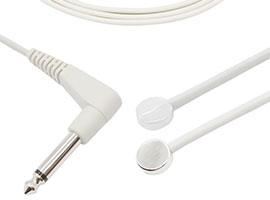 A-TP-03 YSI 400 Compatible Reusable Adult Skin Temperature Probe, 2.252KΩ, 6.3 Single Earphone Plug,