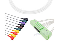 A1024-EE0 Nihon Kohden Compatible EKG Cable 40P Connector 20KΩ IEC Snap