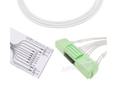 A1024-EE1 Nihon Kohden Compatible EKG Cable 40P Connector 20KΩ AHA Snap
