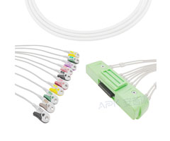 A2024-EE0 Nihon Kohden Compatible EKG Cable 40P Connector 20KΩ IEC Clip
