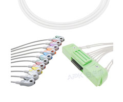 A2024-EE1 Nihon Kohden Compatible EKG Cable 40P Connector 20KΩ AHA Clip