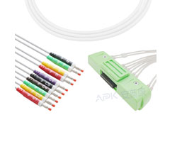 A4024-EE0 Nihon Kohden Compatible EKG Cable 40P Connector 20KΩ IEC Banana