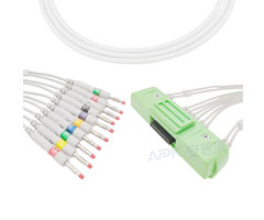 A4024-EE1 Nihon Kohden Compatible EKG Cable 40P Connector 20KΩ AHA Banana