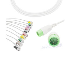 A2045-EE0 Comen Compatible EKG Cable Round 12pin IEC Clip