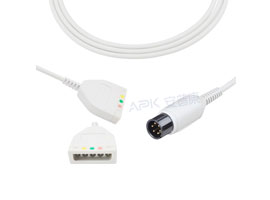 A3037-EK2E Mindray Datascope Compatible Euro Type 3-lead Trunk Cable AHA / IEC 6pin