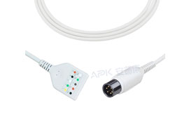 A5037-EK2D Mindray Datascope Compatible Din Type ECG Trunk Cable 5-lead AHA / IEC 6pin