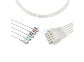 A5157-EL1 GE Marquette Compatible VS type 5-lead wires Cable Clip AHA