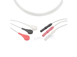 A3039-EL1 Mindray > Datascope Compatible Din Type 3-lead wires Snap, AHA
