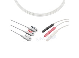 A3139-EL1 Mindray > Datascope Compatible Din Type 3-lead wires Clip, AHA