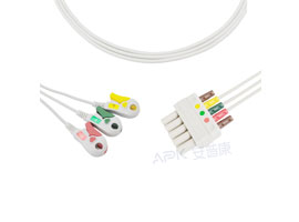 A3144-EL0 Mindray Datascope Compatible Euro Type 3-lead wires Clip, IEC