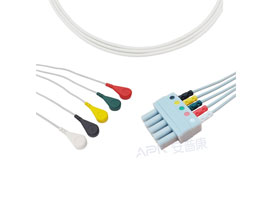 A5044-EL0 Mindray Datascope Compatible Euro Type 5-lead wires Snap, IEC