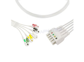 A5157-EL0 GE Marquette Compatible VS type 5-lead Wires Cable Clip IEC