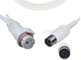 A1318-BC08 Mindray Compatible IBP Cable 6pin, with BD Connector