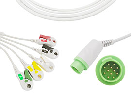A5181-EC0 Biolight Compatible One piece 5-lead ECG Cable Clip, IEC 12pin