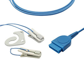 A0705-SR104PU GE Healthcare > Marquette Compatible Ear-clip SpO2 Sensor with 300cm Cable 11pin
