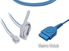 A1315-SW104PU GE Healthcare > Marquette Masimo Compatible Wrapping SpO2 Sensor with 300cm Cable 11pi