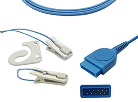 A1501-SR104PU Datex Ohmeda Compatible Ear-clip SpO2 Sensor with 300cm Cable 11pin