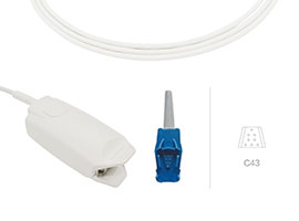 A0705-SA243PV Datex Ohmeda Compatible Adult Finger Clip Sensor with 100cm Cable OXY-F-UN