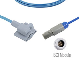 A1318-SI129PU Mindray Compatible Infant Soft SpO2 Sensor with 260cm Cable 6-pin