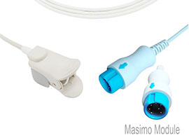 A1315-SP140PV Mindray Compatible Pediatric Finger Clip Sensor with 300cm Cable Round 7-pin
