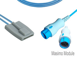 A1315-SP140PU Mindray Compatible Pediatric Soft SpO2 Sensor with 300cm Cable Round 7-pin