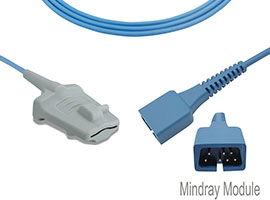 A1318-SA203PU Mindray Compatible Adult Soft SpO2 SpO2 Sensor with 90cm Cable DB9(7pin)