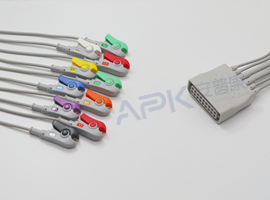 A60HEC10AQ ECG Holter Cable 10-lead Cable Snap,IEC